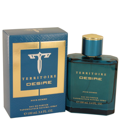 Shop Yzy Perfume 537546 3.4 oz Territoire Desire Eau De Parfum Spray For Men In Blue