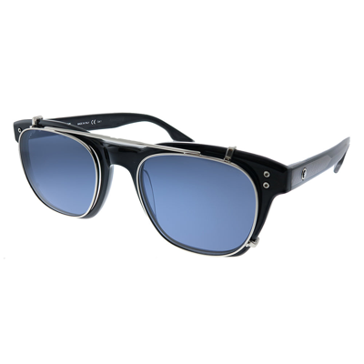 Shop Mont Blanc Montblanc Mb 0122s 003 Unisex Rectangle Sunglasses In Black