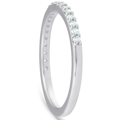 Pompeii3 1/4ct Diamond Ring Matching Engagement Band 14k White Gold In Silver