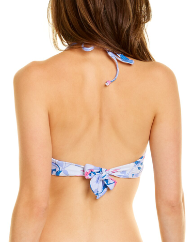 Shop Splendid Floral Flurry Bralette Bikini Top In Blue
