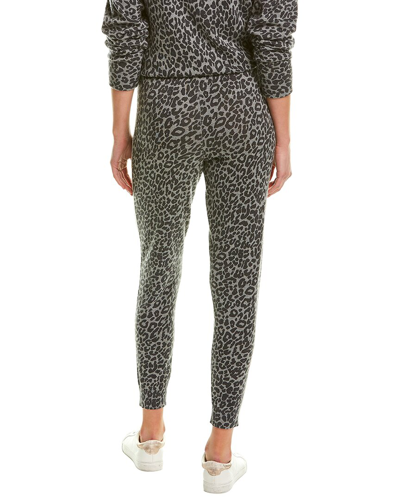 Shop Skull Cashmere Kassie Cashmere-blend Leopard Jogger In Grey