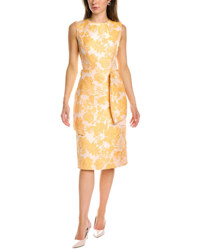 Shop Kay Unger Tina Midi Dress In Yellow