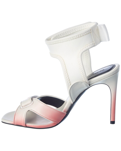 Shop Off-white Touch Strap Leather Sandal In White