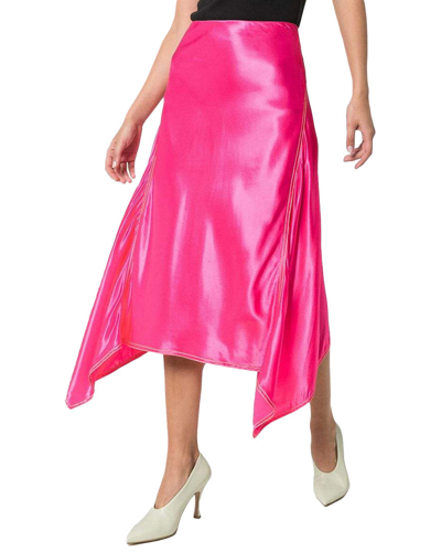 Shop Sies Marjan Darby Asymmetrical Midi Skirt In Pink
