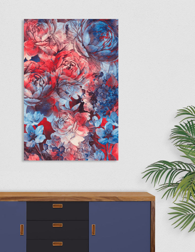 Shop Curioos Flowers Red And Blue Pattern #flowers