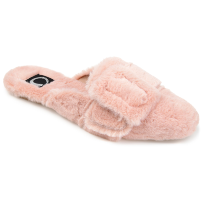 Shop Journee Collection Women's Faux Fur Eara Slipper In Pink