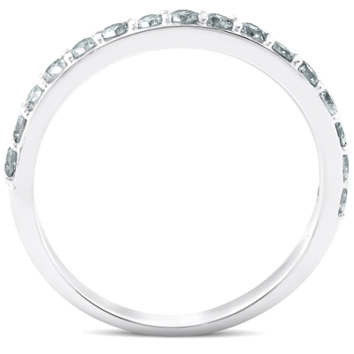 Pompeii3 1/2 Ct Diamond Wedding Ring 14k White Gold Womens Anniversary Band In Silver