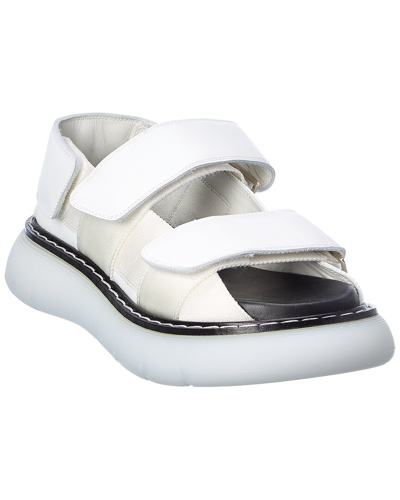 Shop Khaite Murray Chunky Leather Sandal In White