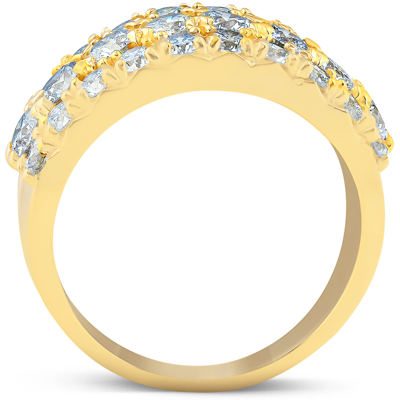 Pompeii3 2 3/4 Ct Diamond Anniversary Ring Ex3 Lab Grown 14k Yellow Gold In Yellow