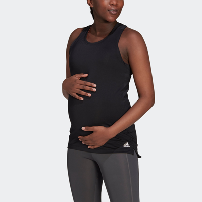 Shop Adidas Originals Women's Adidas Aeroready Designed 2 Move Sport Tank Top (maternity) In Black