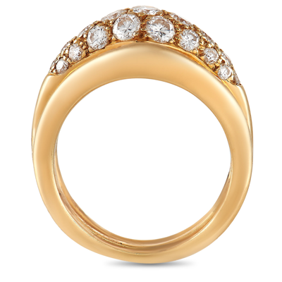 Shop Van Cleef & Arpels 18k Yellow Gold 0.90 Ct Diamond Ring Stack