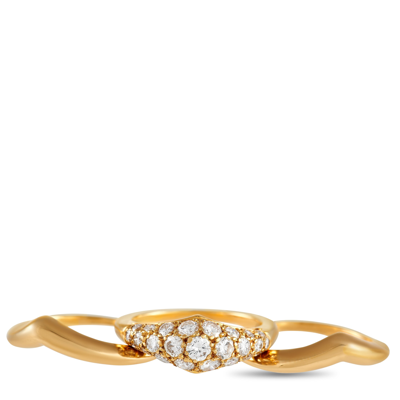 Shop Van Cleef & Arpels 18k Yellow Gold 0.90 Ct Diamond Ring Stack