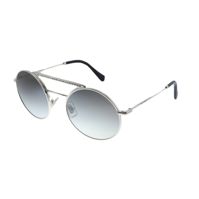Shop Miu Miu Core Collection Mu 52vs 1bc5o0 Womens Round Sunglasses In Silver
