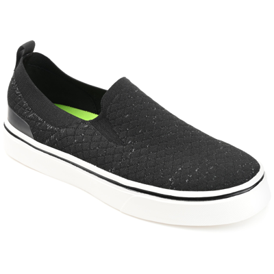 Shop Vance Co. Hamlin Casual Knit Slip-on Sneaker In Black