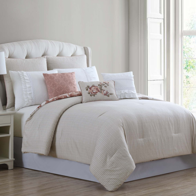 Shop Modern Threads Rose Farmhouse 8-piece Embellished Comforter Set In White