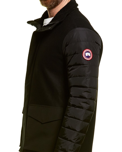 Shop Canada Goose Glenwood Wool Jacket In Black