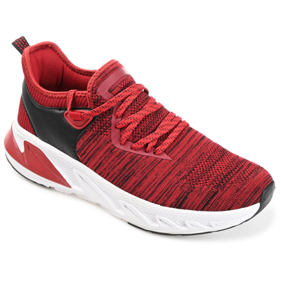 Shop Vance Co. Gibbs Knit Athleisure Sneaker In Red