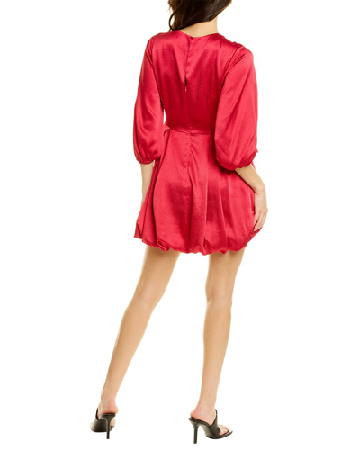 Shop ml Monique Lhuillier Satin Mini Dress In Pink