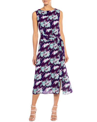 Shop Santorelli Dori Silk-blend A-line Dress In Multi