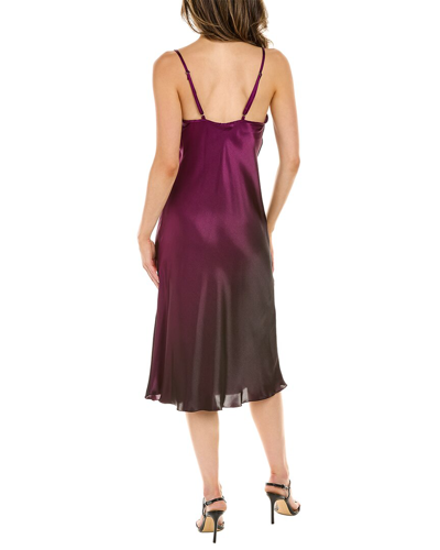 Shop Bebe Satin Slip Dress In Purple
