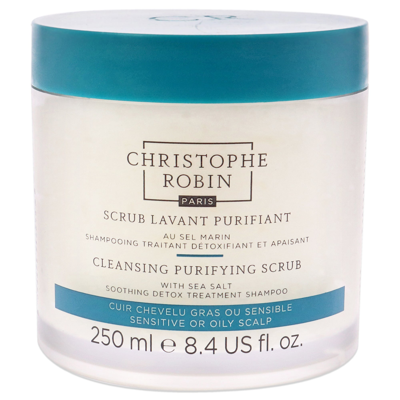 Shop Christophe Robin Cleansing Purifying Scrub With Sea Salt By  For Unisex - 8.4 oz Scrub In Blue