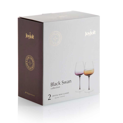 Shop Joyjolt Black Swan Crystal White Wine Glasses - 17.8 oz - Set Of 2