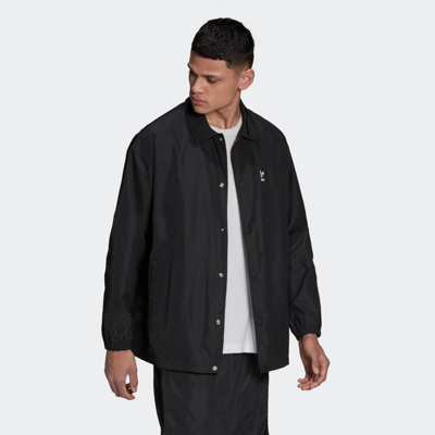 Shop Adidas Originals Men's Adidas Adicolor Classics Trefoil Coach Jacket In Grey