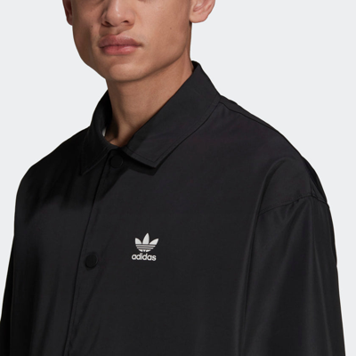 Shop Adidas Originals Men's Adidas Adicolor Classics Trefoil Coach Jacket In Grey
