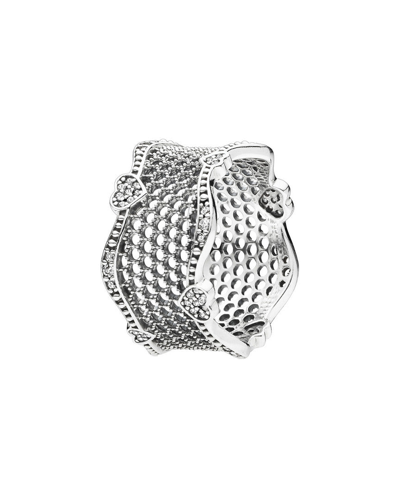 Shop Pandora Silver Cz Lace Of Love Ring In Multi