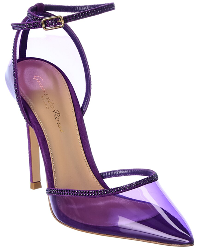 Shop Gianvito Rossi 105 Suede-trim Pump In Purple