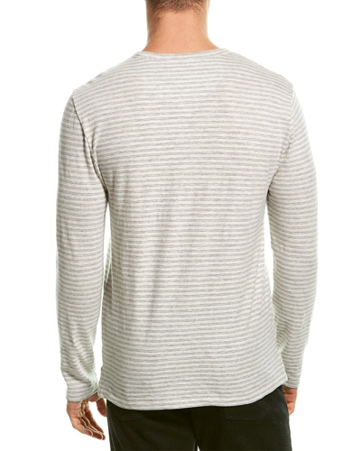 Shop Vince Slub Stripe T-shirt In Grey
