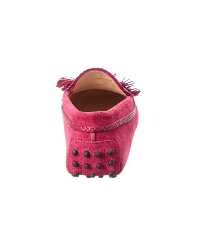 Shop Tod's Tods Gommino Tassel Suede Loafer In Pink