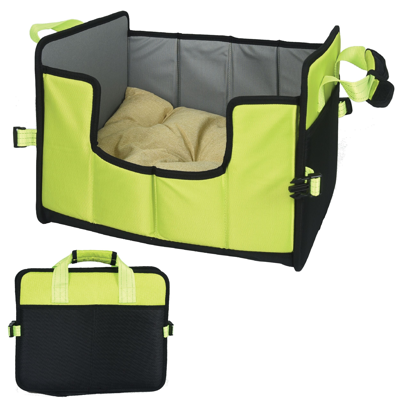 Shop Pet Life 'travel-nest' Folding Travel Cat And Dog Bed In Green