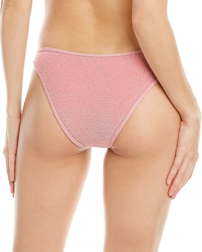 Shop Ramy Brook Sparkle Knit Isla Bikini Bottom In Pink