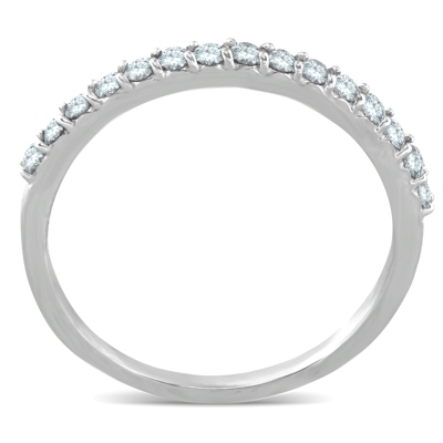 Pompeii3 1/2ct Diamond Wedding Ring Stackable Womens Anniversary Band 10k White Gold In Silver