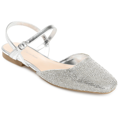 Shop Journee Collection Collection Women's Tru Comfort Foam Nysha Flat In Silver