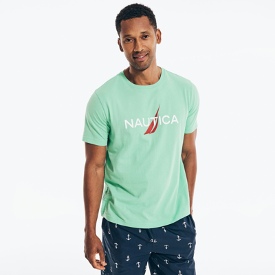 Nautica Mens Logo Graphic Sleep T-shirt In Blue