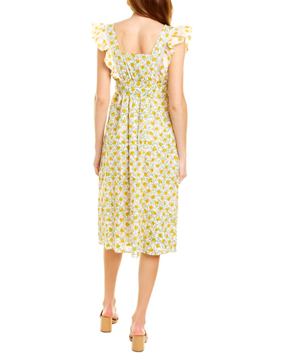 Ash & Eden Santi Sleeveless Midi Dress In Yellow