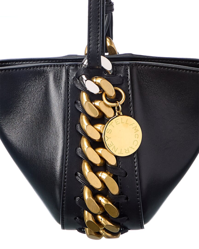 Shop Stella Mccartney Chunky Chain Bucket Bag In Black
