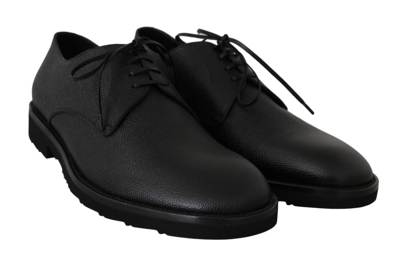 Shop Dolce & Gabbana Leather Derby Dress Formal Men's Shoes In Black