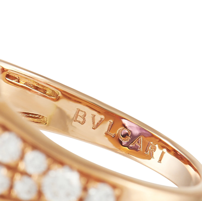 Shop Bvlgari Parantes 18k Rose Gold Diamond And Amethyst Ring In Purple