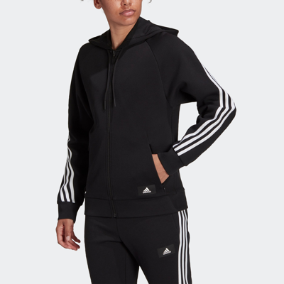 Shop Adidas Originals Women's Adidas  Sportswear Future Icons 3-stripes Hooded Track Top In Black