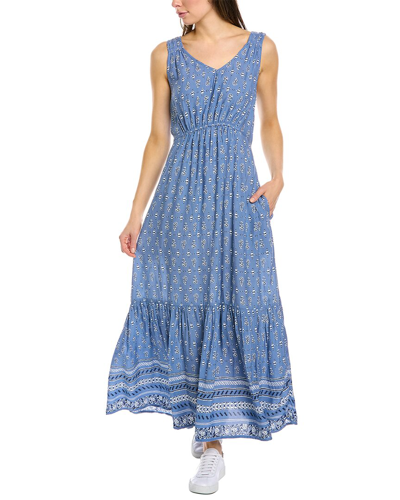 Shop Beachlunchlounge Freesia Midi Dress In Blue