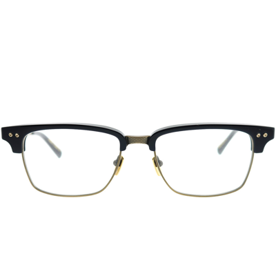 Shop Dita Statesman Three Drx-2064-e-nvy-gld-55 Unisex Rectangle Eyeglasses 55mm In Blue