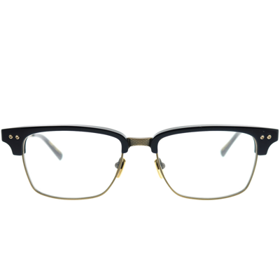 Dita Statesman Three Drx-2064-e-nvy-gld-55 Unisex Rectangle Eyeglasses 55mm In Blue