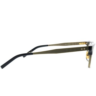 Dita Statesman Three Drx-2064-e-nvy-gld-55 Unisex Rectangle Eyeglasses 55mm In Blue