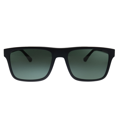 Shop Emporio Armani Ea 4115 58011w 52mm Unisex Rectangle Sunglasses In Black