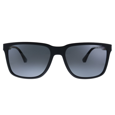 Shop Emporio Armani Ea 4047 506381 Unisex Square Sunglasses In Black