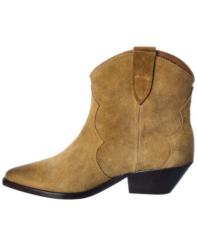 Shop Isabel Marant Dewina Suede Bootie In Brown