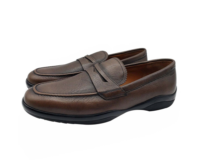 Shop Bally Men's Micson Leather Slip On Loafer Dress Shoes In Brown